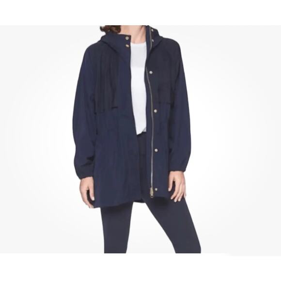 Athleta Navy Hooded Jacket - Picture 1 of 11